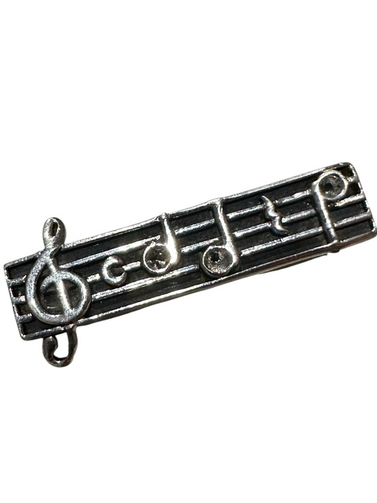 Other - Silver Music Note tie clip - Treble Clef Design